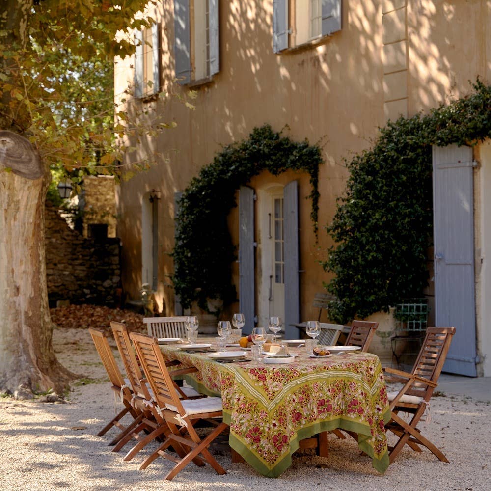 Jardin Red & Green | French Tablecloths