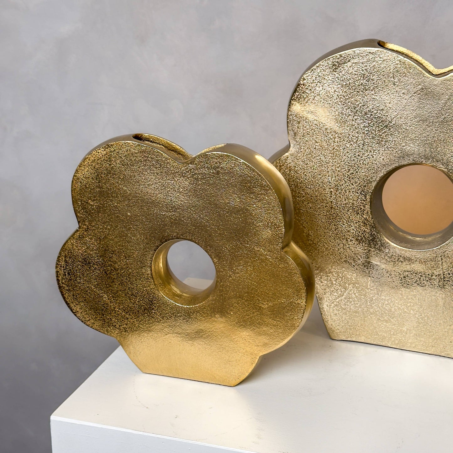 Gold Flower Shaped Vase