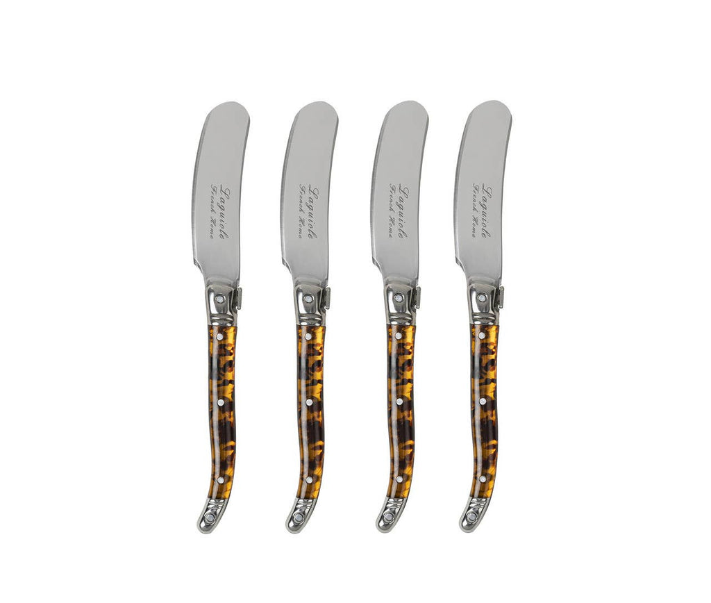 French Home Laguiole 4-Piece Tortoise Shell Spreader Set