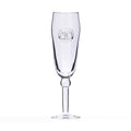 Champagne Flute -Hand Stamped Initial