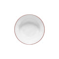 Soup/Pasta Plate 8", White-red