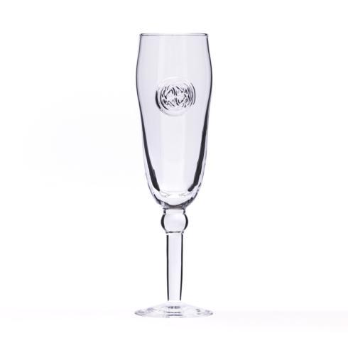 Champagne Flute - Hand Stamped Medallion