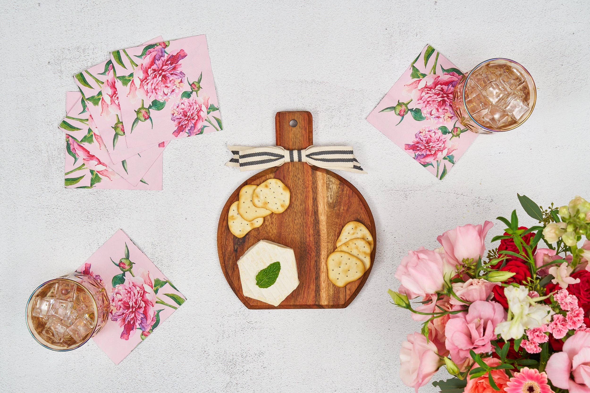 9.75" x 8" Board Gift Kit w/o spreader: Pink Peonies