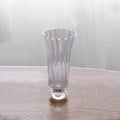Audrey Stemless Flute with Gold Rim Set of 4 (Clear and Gold)