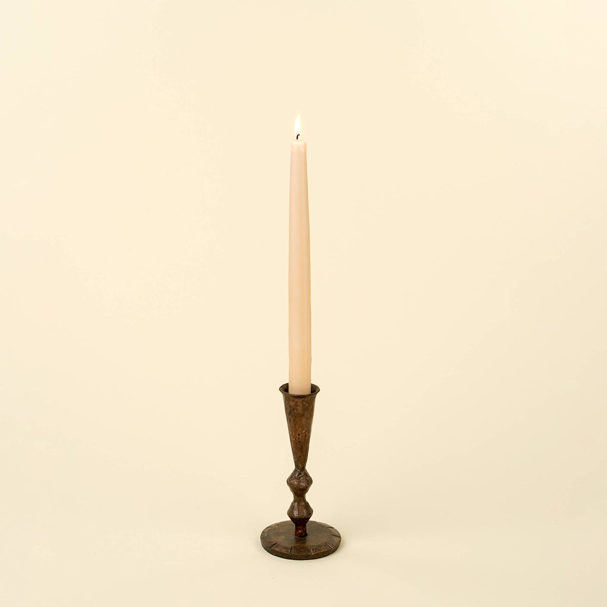 Ember Forged Candlestick S, Rustic Brass