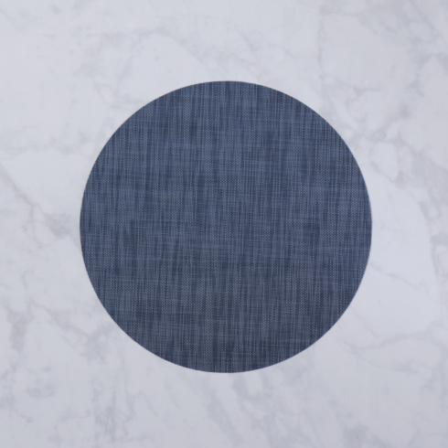 Round Woven Placemats Set of 4 (Navy)