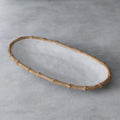 Bamboo Medium Oval Platter (White and Natural)