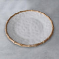 Bamboo Round Platter (White and Natural)