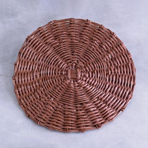 Faux Wicker Placemats Set of 4 (Brown)