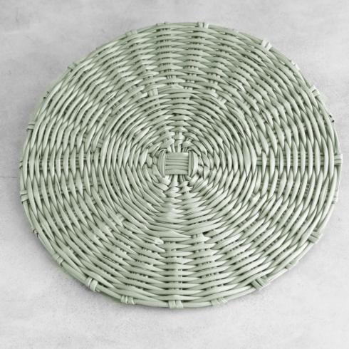Faux Wicker Placemats Set of 4 (Sage)