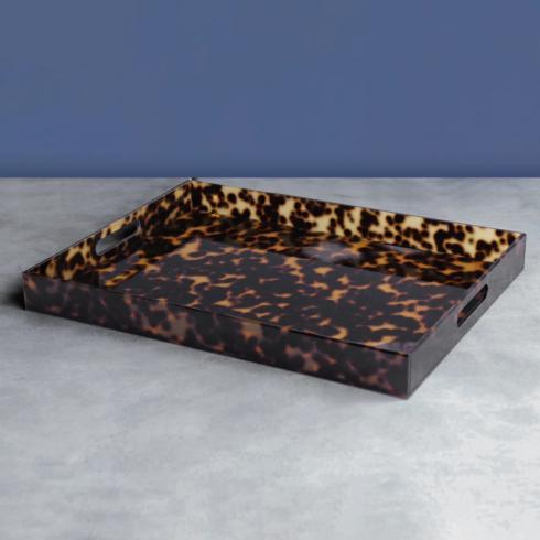 Acrylic Tortoise X-Large Tray With Handles