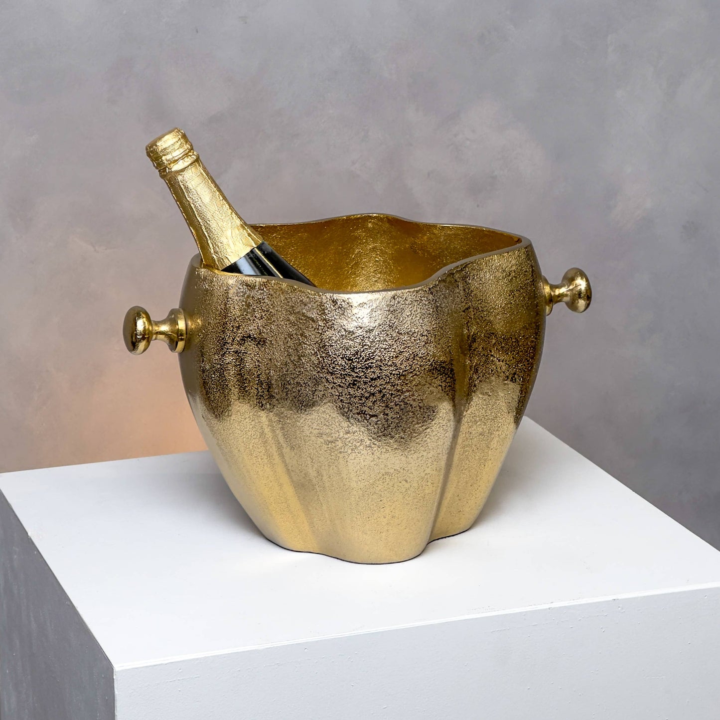 Sculpted Gold Wine Cooler