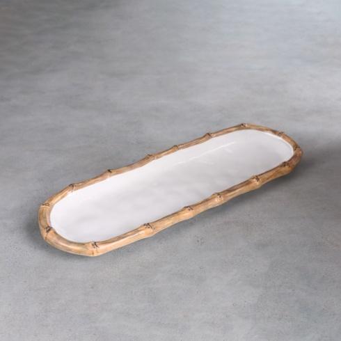 Bamboo Baguette Platter (White and Natural)