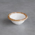 Bamboo Mini Dip Bowl (White and Natural)