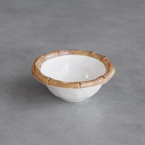 Bamboo Mini Dip Bowl (White and Natural)