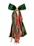 Green and Red Ribbon Bow