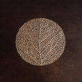 Coral  15" Round Placemats Set of 4 (Gold)