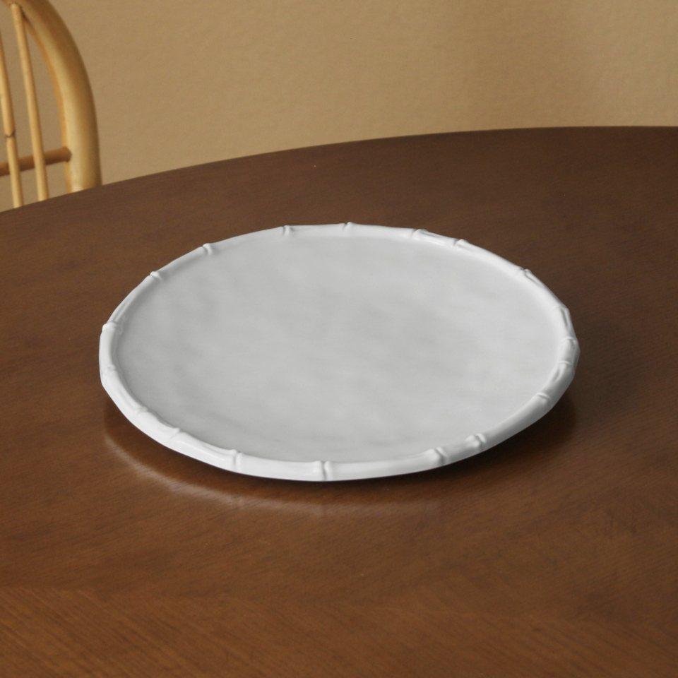 Bamboo 11" Dinner Plate Set of 4 (White)