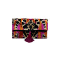 Silk Velvet Ikat Clutch