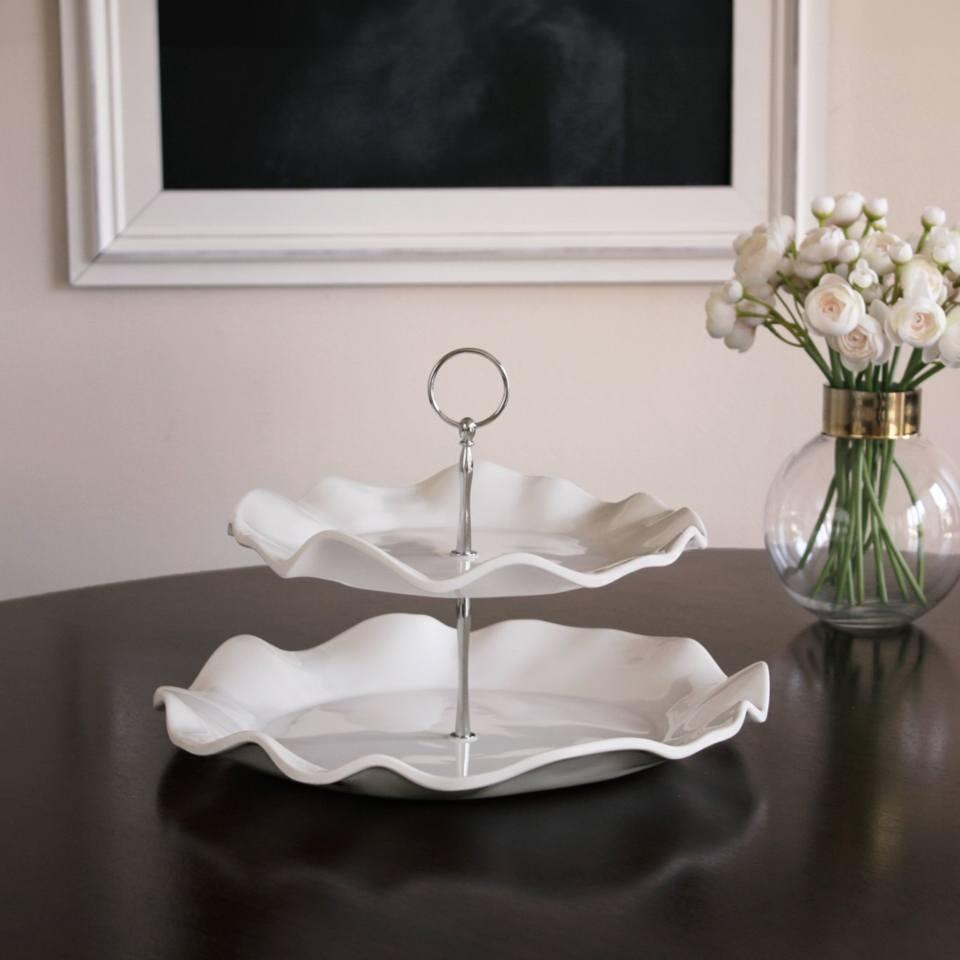 Havana Two Tiered Server (White)