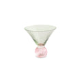 GLASS Venice Martini Set of 4 (Green and Pink)