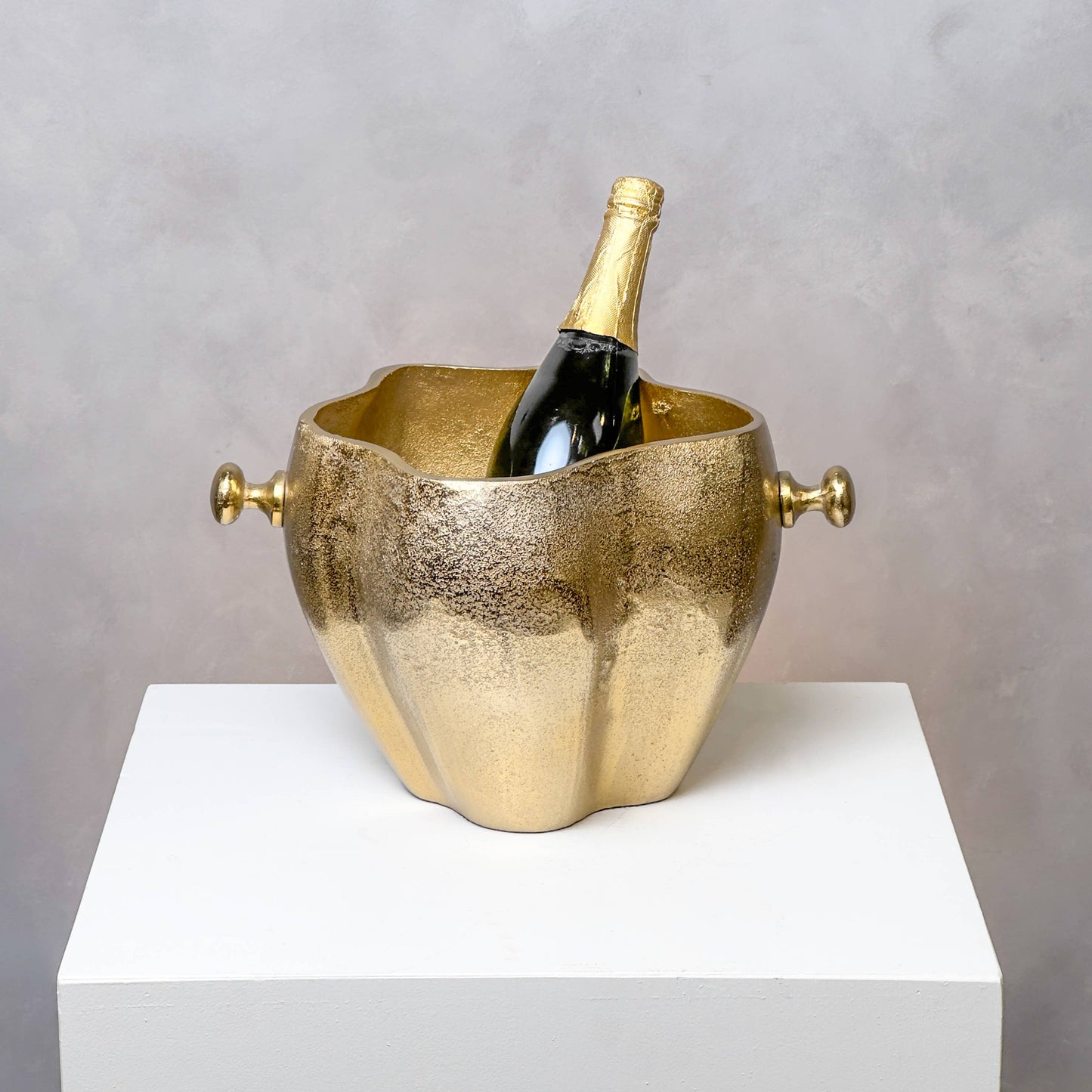 Sculpted Gold Wine Cooler