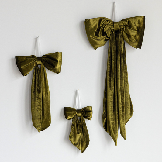 Chartreuse Velvet Holiday Bows