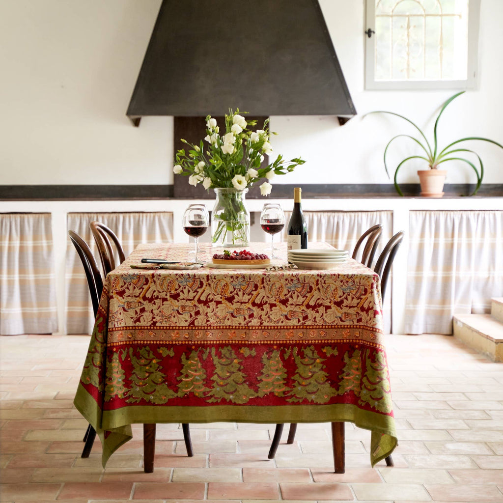 Noel Red & Green | French Tablecloths