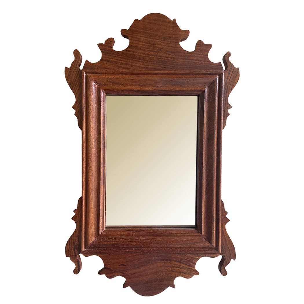 11" Wood Colonial Style Chippendale Mirror