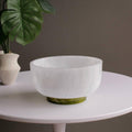 Rio Large Bowl with Base (White and Green)