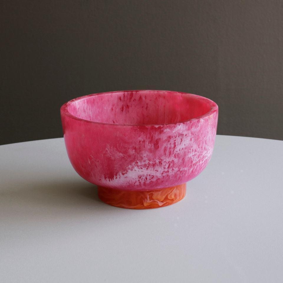 Rio Small Bowl with Base (Pink and Orange)