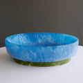 Rio Large Oval Bowl with Base (Blue and Green)
