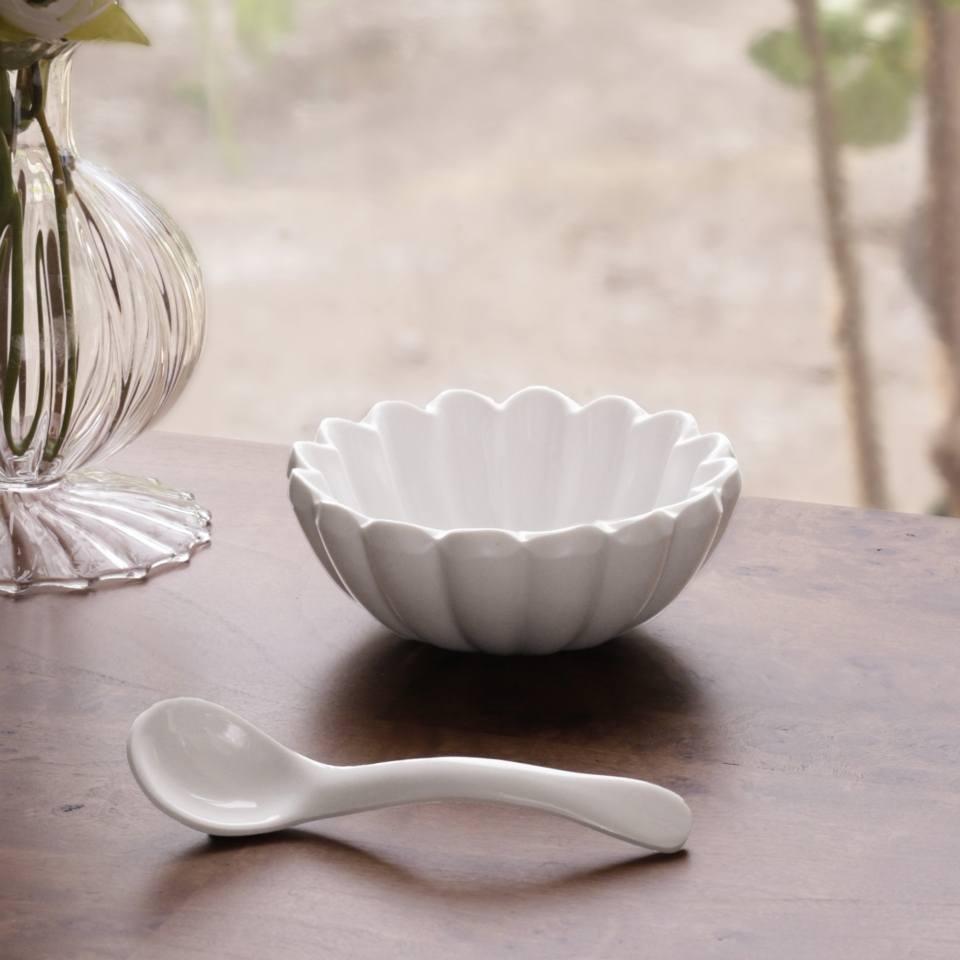 VIDA Vienna Mini Bowl with Spoon (White)