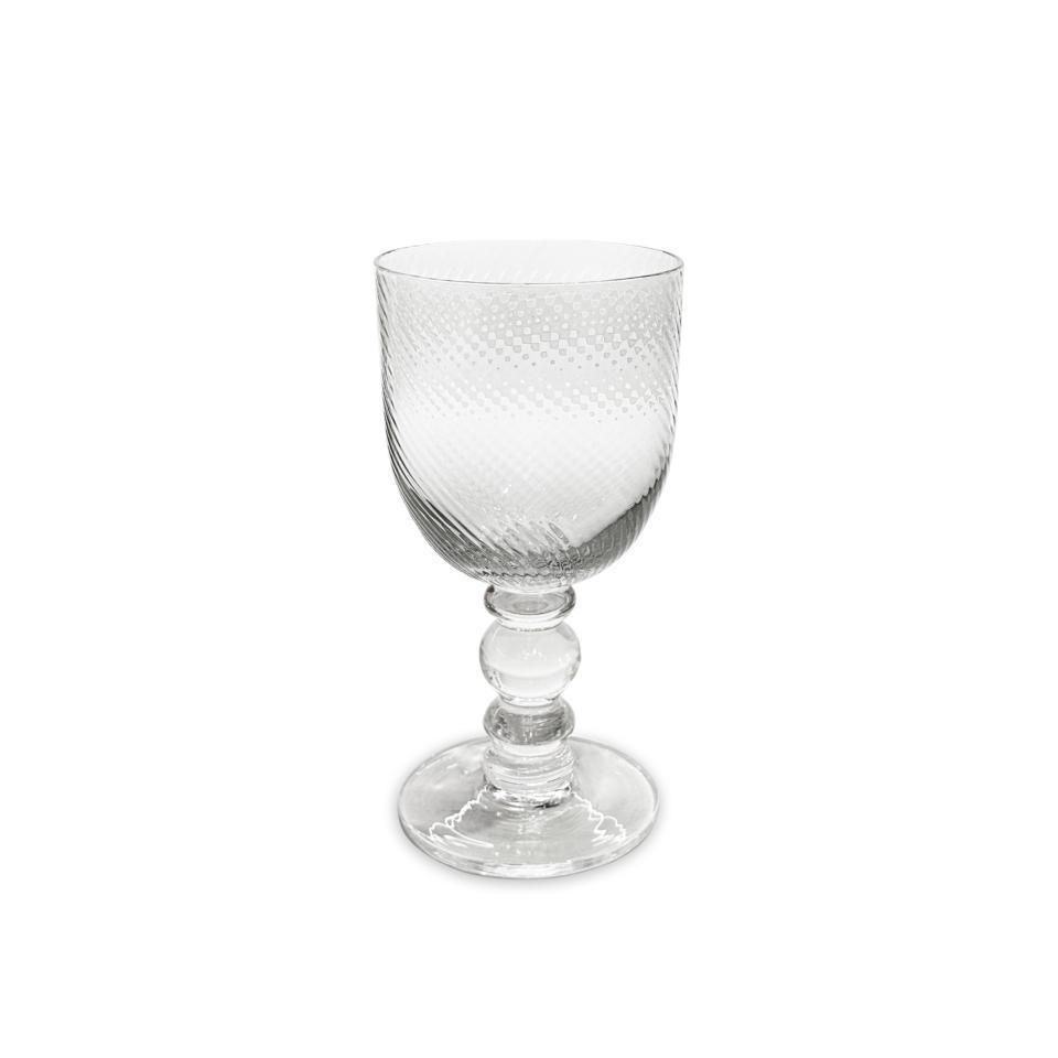 GLASS French Swirl Wine Set of 4 (Clear)