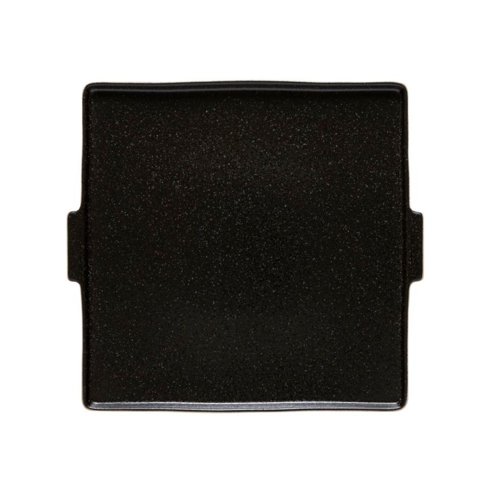 Square Serving Plate Latitude black