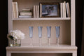 GLASS French Swirl Champagne Flute Set of 4 (Blue)