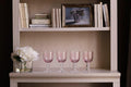 GLASS French Swirl Wine Set of 4 (Pink)