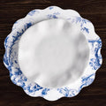 VIDA Chinoiserie Reversible  Round Placemats Set of 4 Blue & White