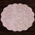 VIDA Chinoiserie Reversible  Round Placemats Set of 4 (Pink &amp; White)