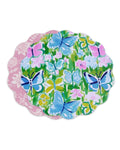 VIDA Butterfly Garden &amp; Flowers Reversible  Round Placemats Set of 4 (Pastel)