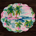 VIDA Palm Trees Reversible  Round Placemats Set of 4 (Multi)