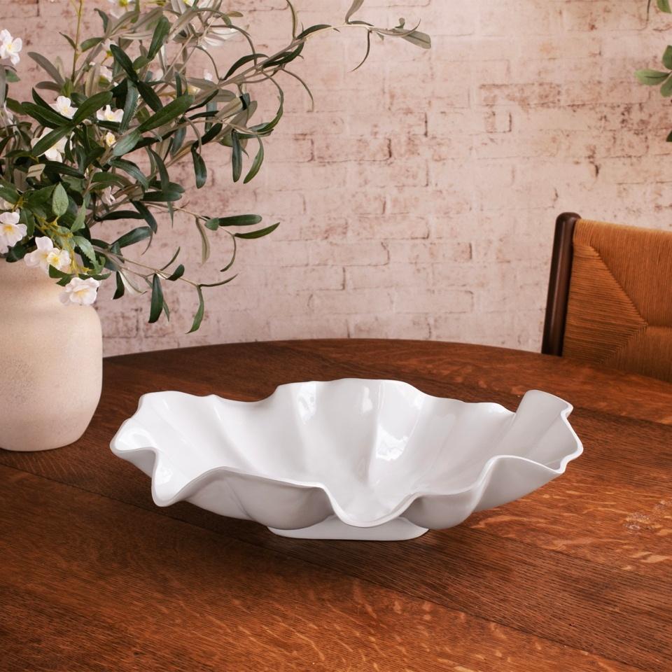 Havana Aries Large Bowl White