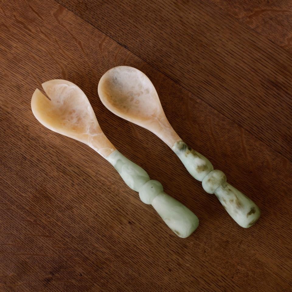 Giada Salad Servers (Jade Swirl)