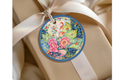 Tobacco Leaf Inspired, Chinoiserie Gift Tag Set of 8