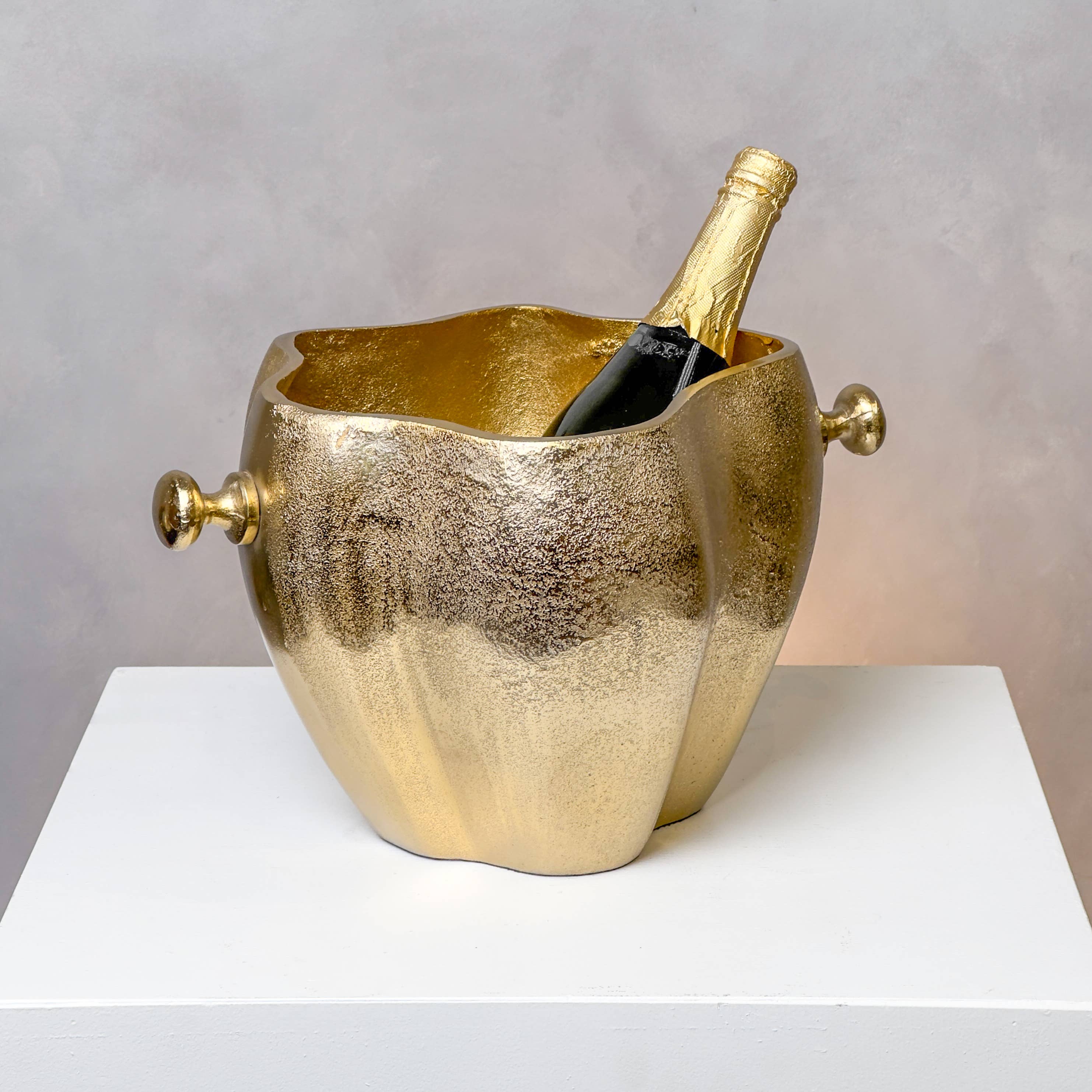 Sculpted Gold Wine Cooler