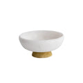 Sorbet Medium Round Bowl with Base (Coconut and Matcha)