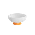 Sorbet Medium Round Bowl with Base (Coconut and Tangerine)