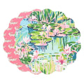 VIDA Everglades and Crocs Reversible Round Placemats Set of 4 Pink & Green