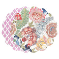 VIDA Eggplant and Pink  Reversible Round Placemats Set of 4 Blue & Pink