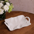 Sasha Rectangular Tray with Handles White